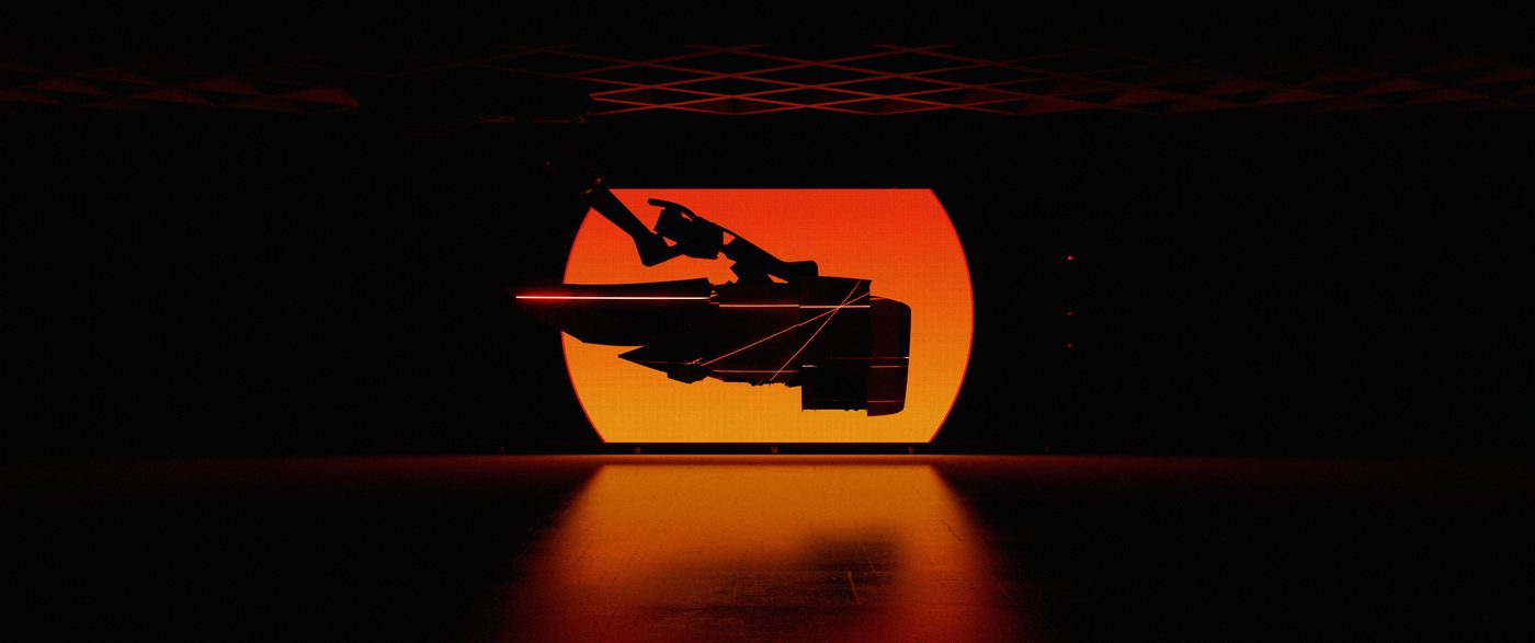 Jetstream exploration: engine silhouette against the sun