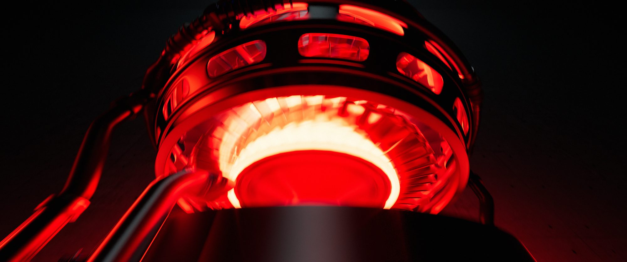 Combustor ring glowing red